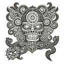 mictlan full body tattoo design idea