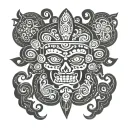 mictlan full body tattoo design idea