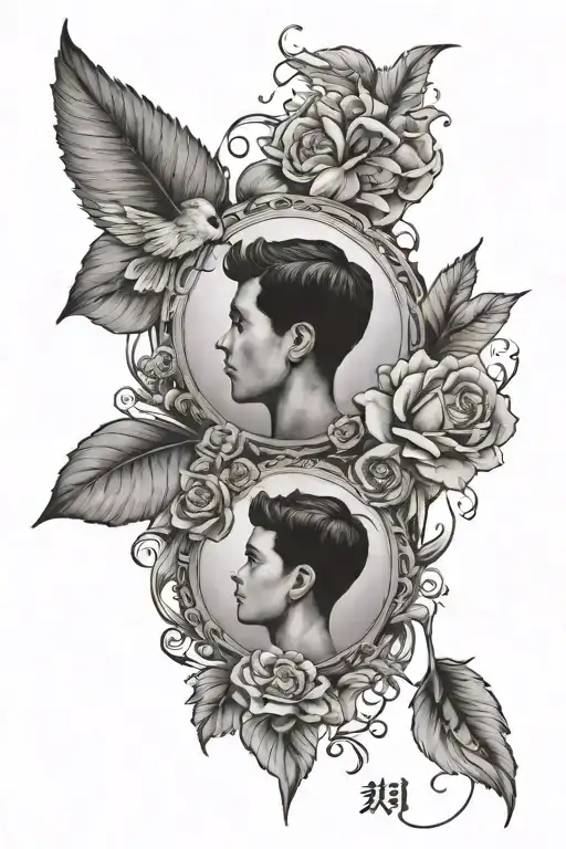 family meanings, reminders of kids, date of births tattoo design idea