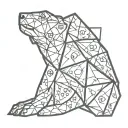 paw print with dungeons and dragons d20 dice tattoo design idea