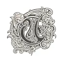 the greek letters phi delta theta and the number 2195 tattoo design idea