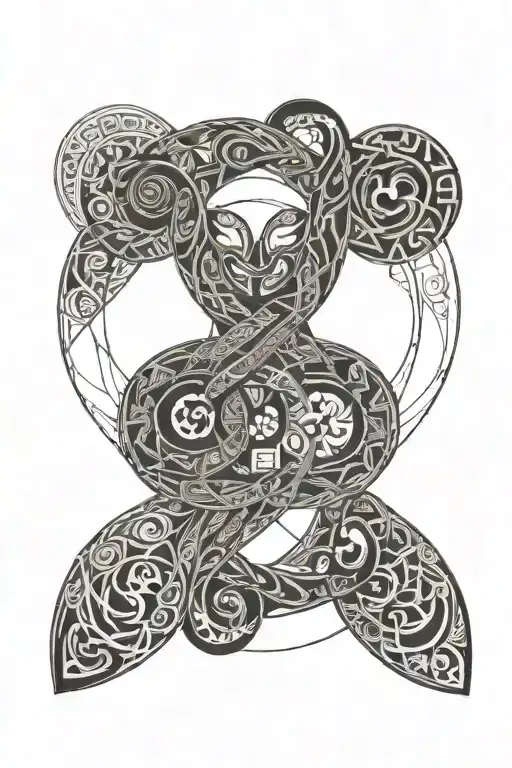 Infinty symbol intertwined tattoo design idea