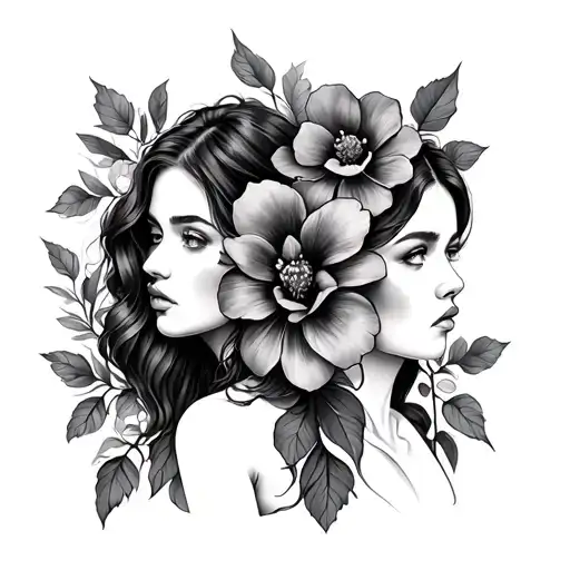 tattoos for three sisters with flower tattoo design idea