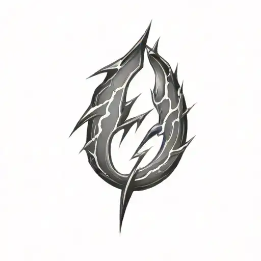 Filler Lightning Bolts tattoo design idea