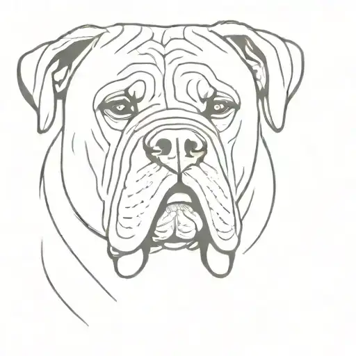 funny bullmastiff tattoo design idea