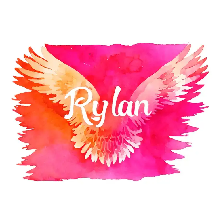 "Rylan" angle wing tattoo design idea