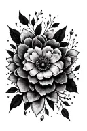 girly tattoo but dark backgrounds tattoo design idea
