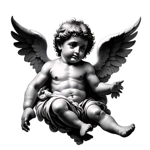 boy cherubs tattoo design idea
