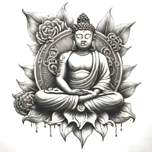 Buddhist tattoo design idea
