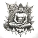 Buddhist tattoo design idea