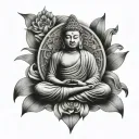 Buddhist tattoo design idea