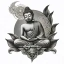 Buddhist tattoo design idea