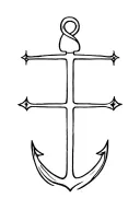 anchor cross tattoo design idea