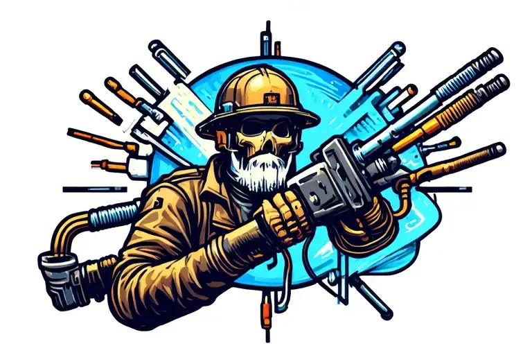 industrial electrician symbol tattoo design idea