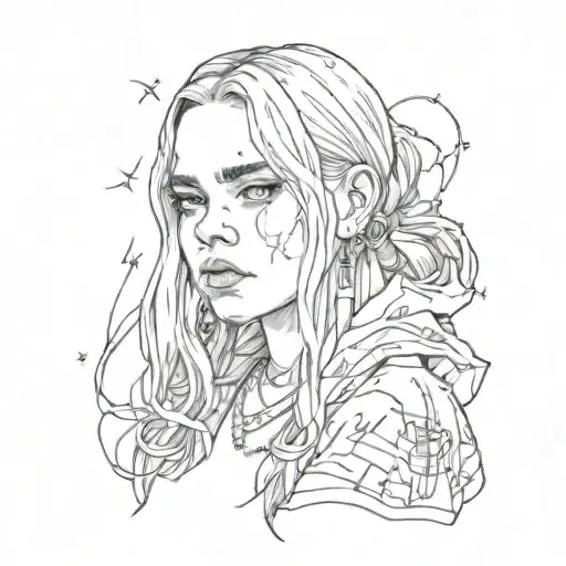Billie Eilish tattoo design idea