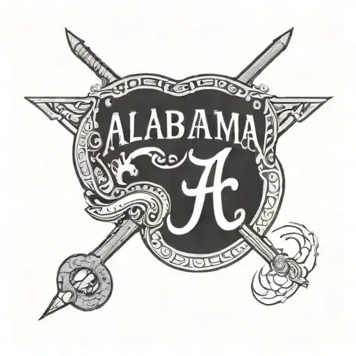 alabama a symbol tattoo design idea