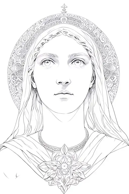 mary magdalene tattoo design idea
