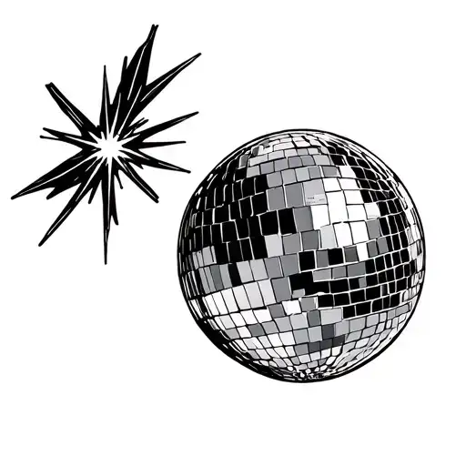mirrorball sparkle tattoo design idea