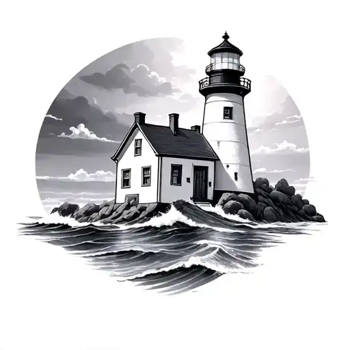 Lighthouse tattoo design idea