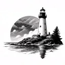 Lighthouse tattoo design idea