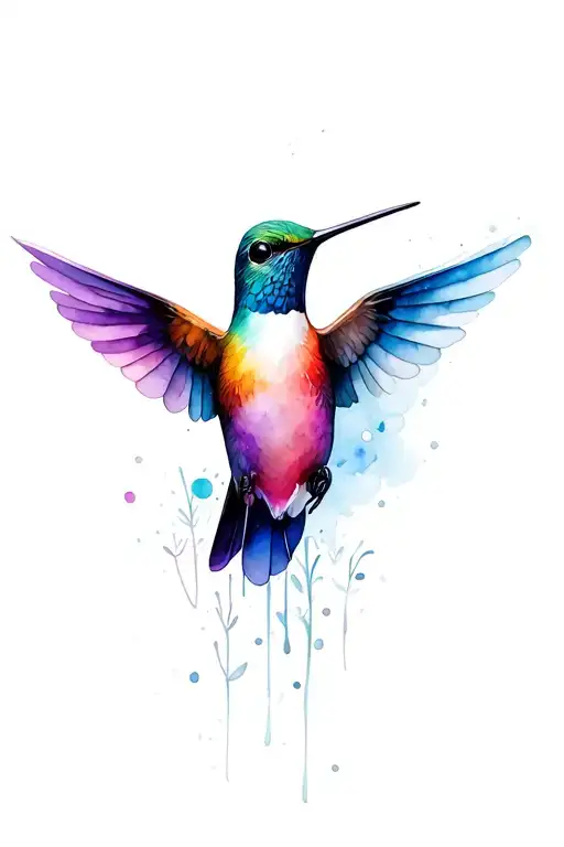 Hummingbird Infinity tattoo design idea