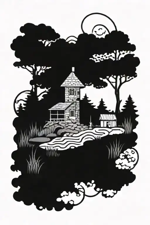 Outdoor scene featuring tattoo design idea