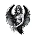 Angel Gangster tattoo design idea