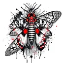 Mandala Moth tattoo design idea