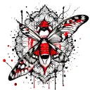 Mandala Moth tattoo design idea