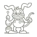 cuphead devil playing slot machines tattoo design idea