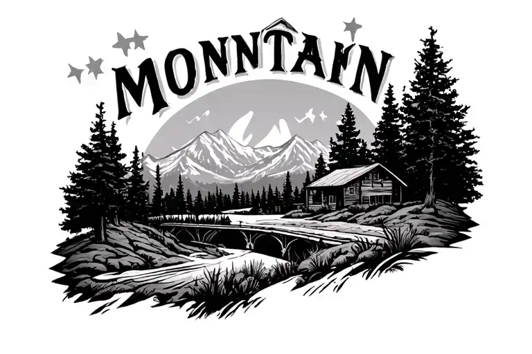 Western Montana, with stars in the locations of Missoula, Butte, and Twin Bridges tattoo design idea