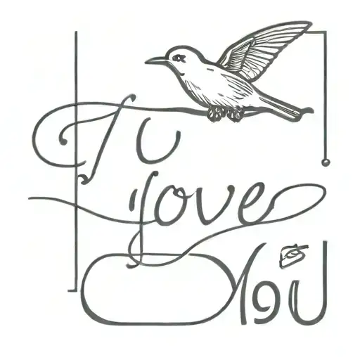 I love you in all languages, fly little bird. Be. tattoo design idea