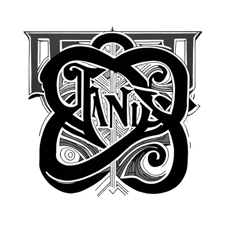 "TANVI" lines geometrical desing tattoo design idea