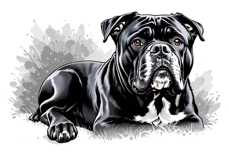 english mastiff rottweiler tattoo design idea