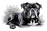 english mastiff rottweiler tattoo design idea