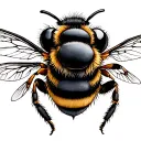 Fine Line Bee tattoo design idea