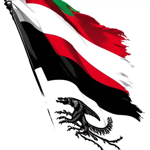 Lebanon flag tattoo design idea