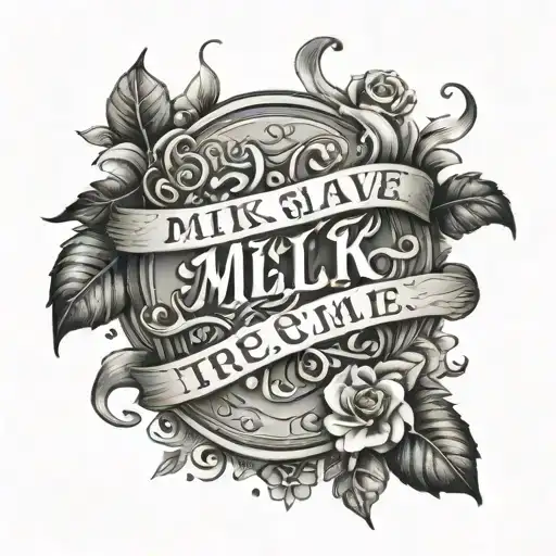 Add the tattoo words “milk slave” on the groin tattoo design idea