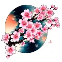 Cherry Blossom tree tattoo design idea
