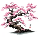Cherry Blossom tree tattoo design idea