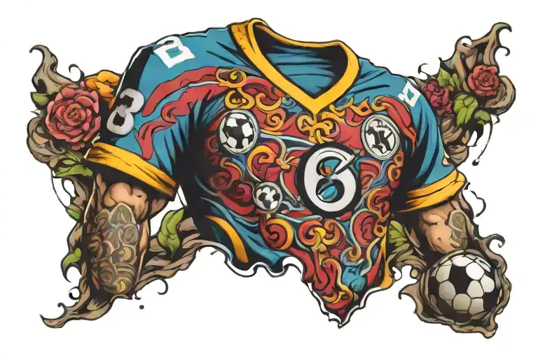 football jersey tattoo design idea