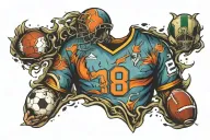 football jersey tattoo design idea
