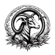 Capricorn Goat tattoo design idea