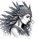 Goddess Freya tattoo design idea