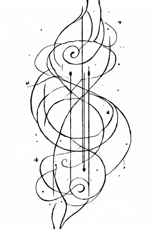 physics and christianity forearm tattoo design idea