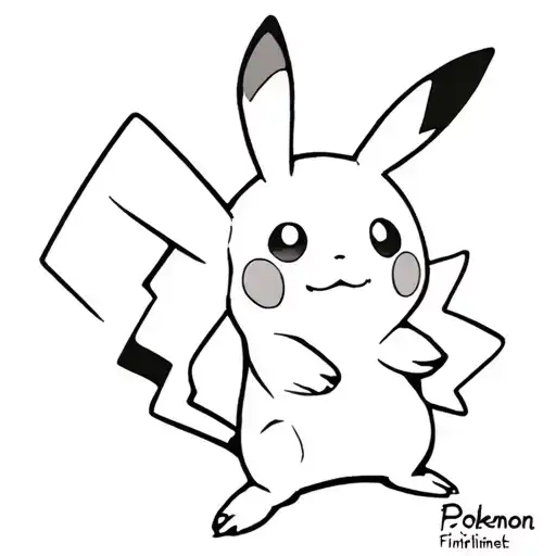 tiny pikachu pokemon tattoo design idea