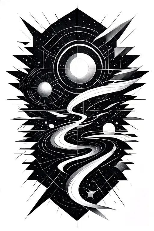Chaos Theory + Energy + Universe tattoo design idea