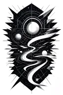 Chaos Theory + Energy + Universe tattoo design idea