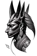 Anubis and Shiva tattoo design idea