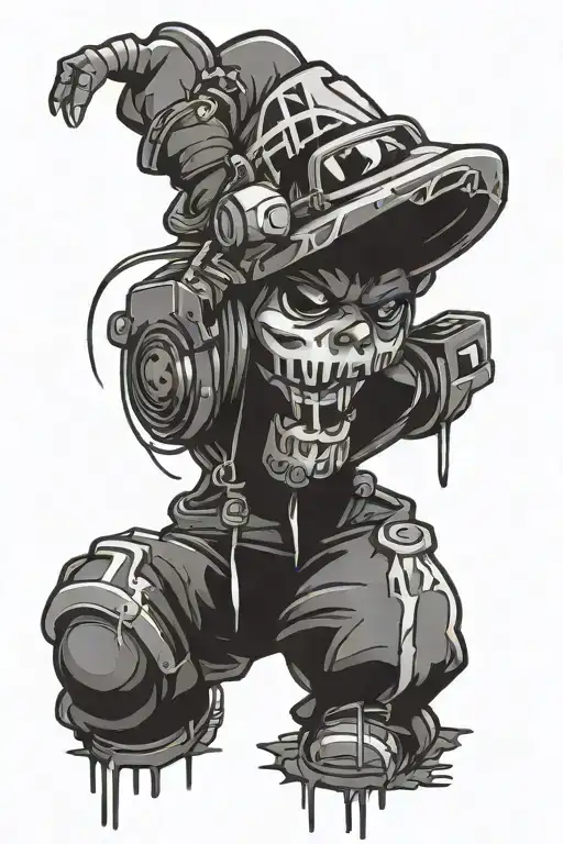 graffiti hip hop tattoo design idea